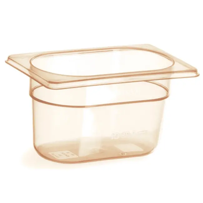 HENDI Gastronorm bak – hoge temperatuurbestendigheid – 0,9L – transparant – 176x108x100 mm