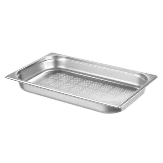 HENDI Geperforeerde GN 1/1 voedselcontainer 9 liter RVS 65 mm