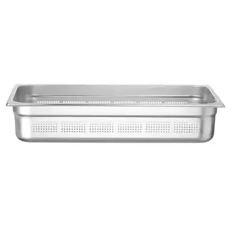 HENDI GN-container 1/1 geperforeerd 102 mm hoog van 18/8 RVS voor oven