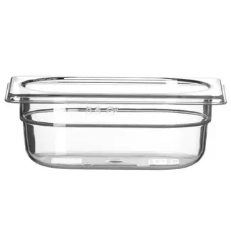 HENDI Gastronorm container – polycarbonaat – 0,6L – temperatuurbestendig – transparant