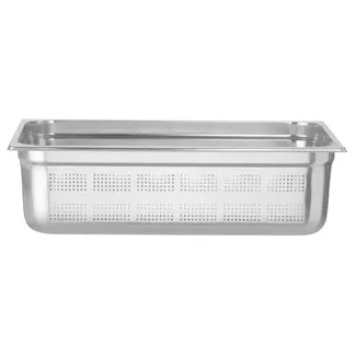 HENDI GN-container 1/1 geperforeerd 146 mm hoog van 18/8 RVS voor oven