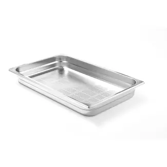 HENDI GN-container 1/1 geperforeerd 205 mm hoog van 18/8 RVS voor oven