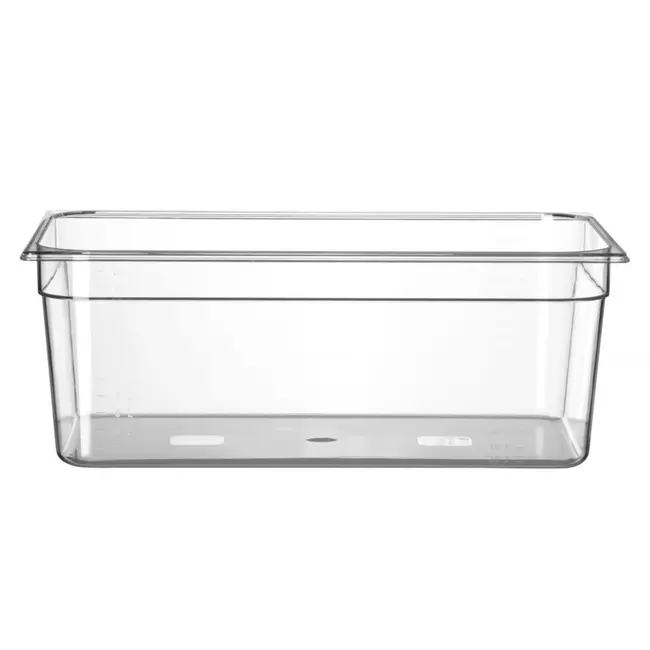 Hendi Gastronorm container - polycarbonaat - 24L - temperatuurbestendig - transparant