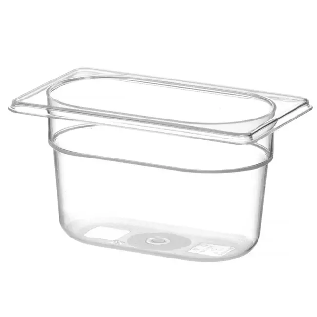 HENDI Transparante GN-container – polycarbonaat – 1 liter – 176x108x100 mm – temperatuurbestendig