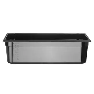 HENDI Gastronorm container – zwart polycarbonaat – 21L – temperatuurbestendig – 530x325x150 mm