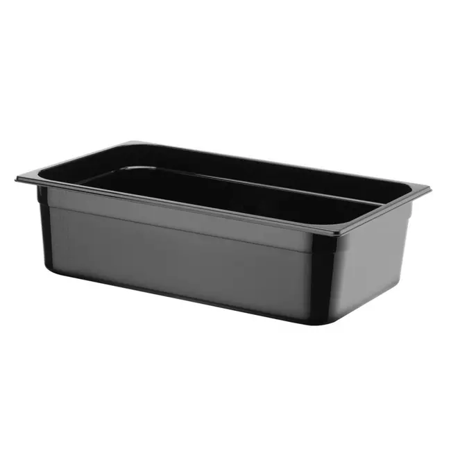 HENDI Gastronorm container – zwart polycarbonaat – 21L – temperatuurbestendig – 530x325x150 mm