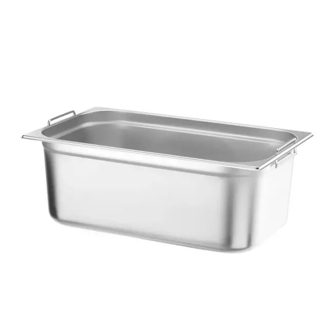 HENDI Gastronorm container – 28L – roestvrij staal – 530x325x200 mm – stapelbaar – vaatwasserbestendig