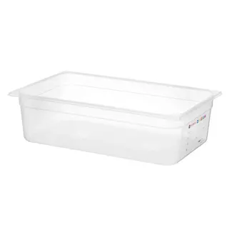 HENDI GN 1/1 container 21 l transparant van PP, maat 530 x 325 mm