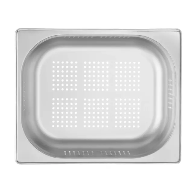 HENDI Geperforeerde GN-container – 6,5L – versterkte hoeken – 100 mm hoog – roestvrij staal