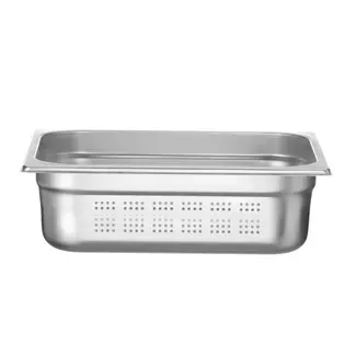 HENDI Gastronormbak – geperforeerd – 6,5L – roestvast staal – 100mm hoog
