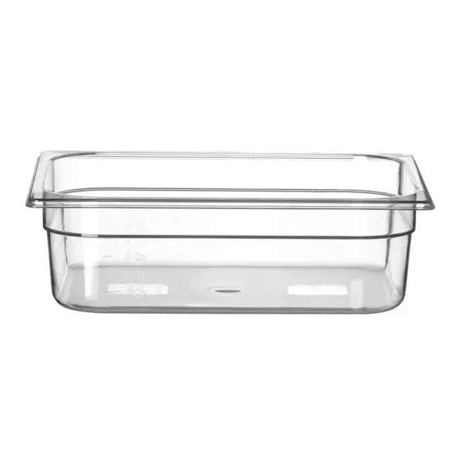 HENDI Gastronorm container – polycarbonaat – 6,5L – temperatuurbestendig – transparant