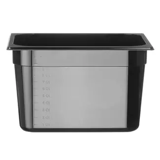 HENDI Gastronorm container – polycarbonaat – 12,5L – zwart – 325x265x200 mm