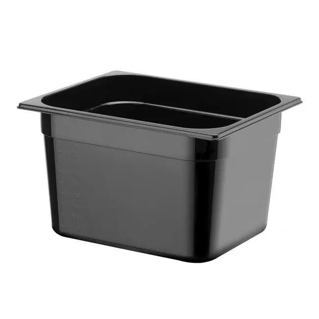 HENDI Gastronorm container – polycarbonaat – 12,5L – zwart – 325x265x200 mm