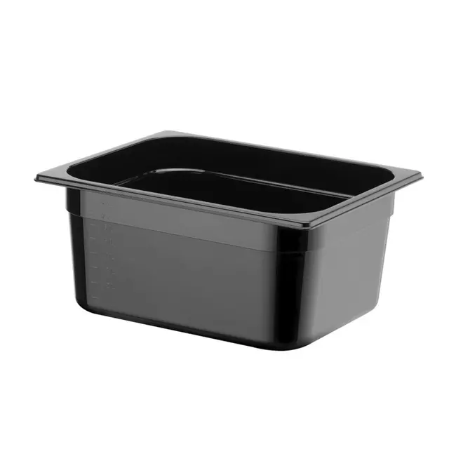 HENDI Gastronorm container – zwart polycarbonaat – 9,5L – temperatuurbestendig – stapelbaar