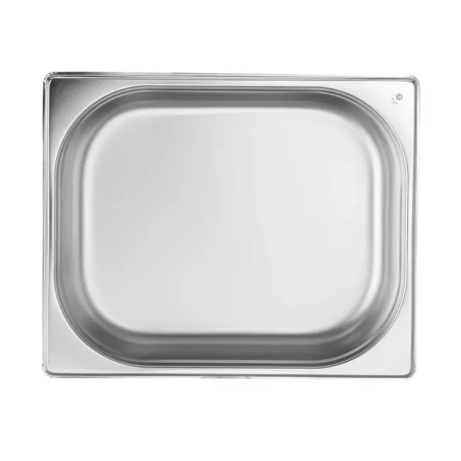 HENDI GN-container – 1/2 formaat – 4L – roestvrij staal – 325x265x65 mm – lichtgewicht en stapelbaar