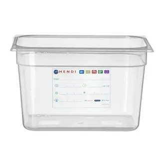 HENDI Transparante GN 1/2 container 12,5 l van PP, 325 x 265 mm
