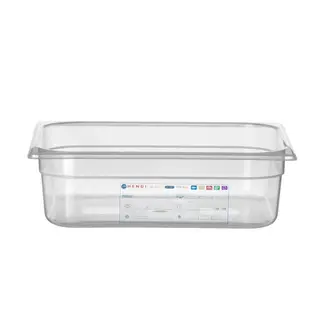 HENDI Container GN 1/2 6,5 liter transparant met HACCP-label in keuken