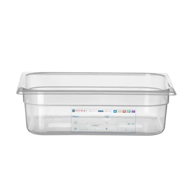 HENDI Gastronorm container – luchtdicht – 6,5L – transparant – 325x265x100 mm