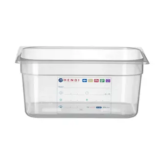 HENDI Gastronorm container – luchtdicht – 9,5L – transparant – 325x265x150 mm