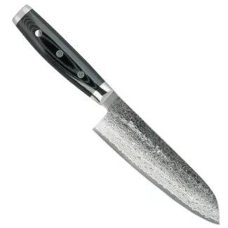 Yaxell Gou Santokumes 16,5 cm – 101 Lagen Damaststaal – SG2 Staal – 63 HRC – Canvas-Micarta Heft