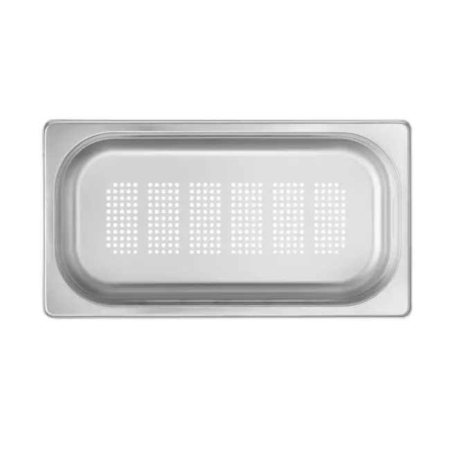 HENDI Gastronormbak – geperforeerd – roestvrij staal – 2,5L – 65mm hoog
