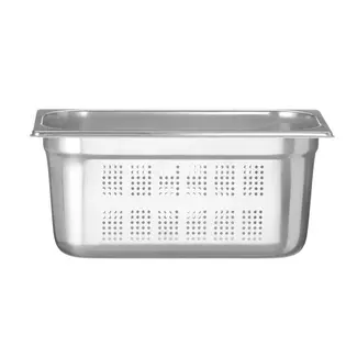 HENDI Geperforeerde GN 1/3 voedselcontainer 5,7 liter RVS 150 mm