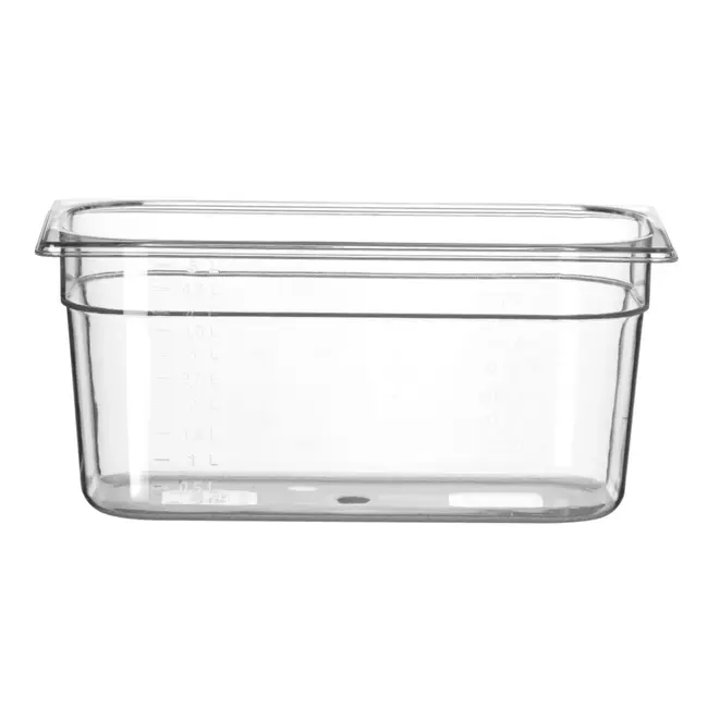 Hendi Gastronorm container - polycarbonaat - 5,7L - temperatuurbestendig - transparant