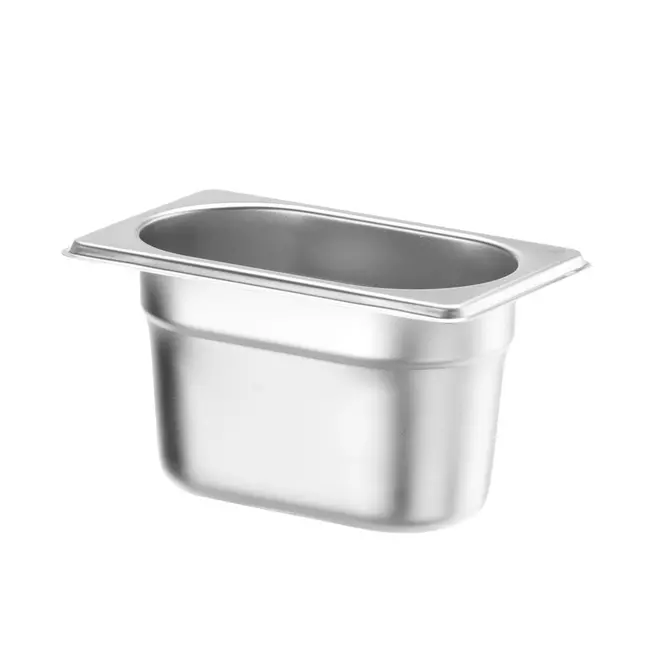 HENDI GN-container 1/9 – Budget Line – 0,6L – 176x108x65 mm – lichtgewicht roestvrij staal