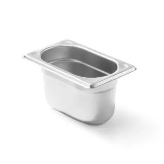 HENDI Gastronorm container – 1 liter – versterkte hoeken – roestvrij staal – 100 mm hoog