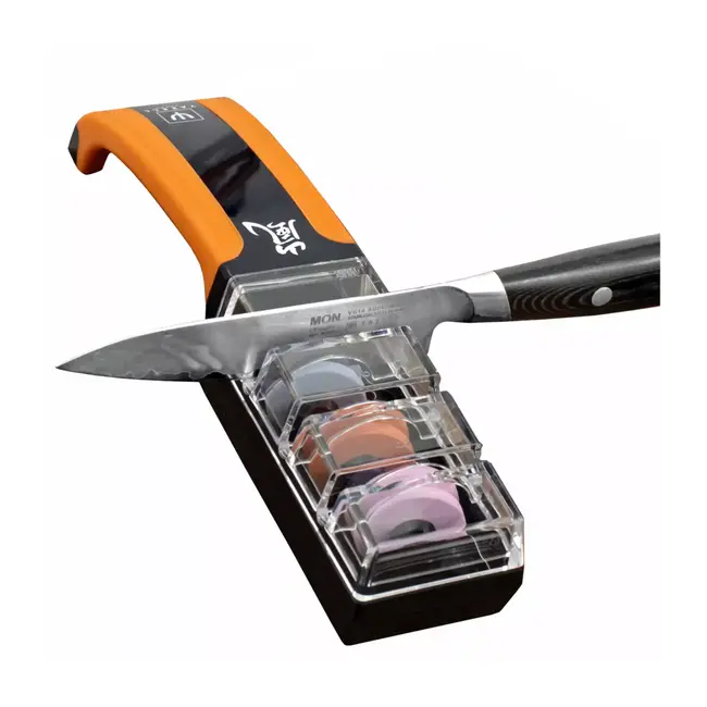 Yaxell Messenslijper – 3 Fasen Messenslijper / Waterslijper voor Nat en Droog Slijpen – Voor Perfect Slijpen en Polijsten met 12° Slijphoek