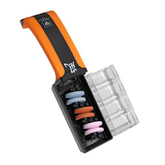 Yaxell Messenslijper – 3 Fasen Messenslijper / Waterslijper voor Nat en Droog Slijpen – Voor Perfect Slijpen en Polijsten met 12° Slijphoek