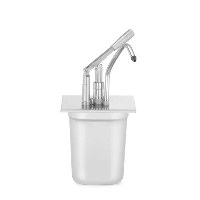 HENDI Deksel met pomp voor GN-containers – 180x165 mm – roestvast staal – polypropyleen – 35 ml dosering