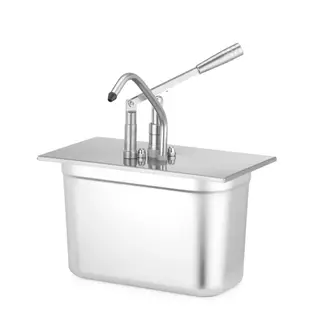 HENDI Deksel met pomp voor GN-containers – roestvast staal – 330x180 mm – GN 1/3