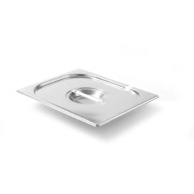 HENDI Deksel voor GN containers – lepeluitsparing – 265x325 mm – roestvrij staal