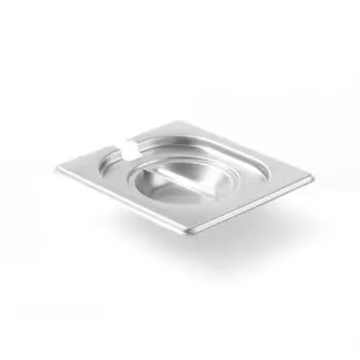HENDI GN 1/6 deksel met lepeluitsparing 176 x 162 mm van RVS voor oven