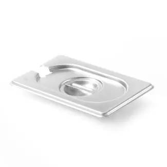HENDI Deksel voor GN containers – lepeluitsparing – 176x108 mm – roestvrij staal