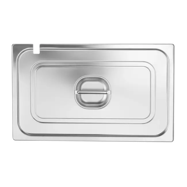 HENDI Deksel voor GN containers – lepeluitsparing – roestvast staal – 530x325 mm
