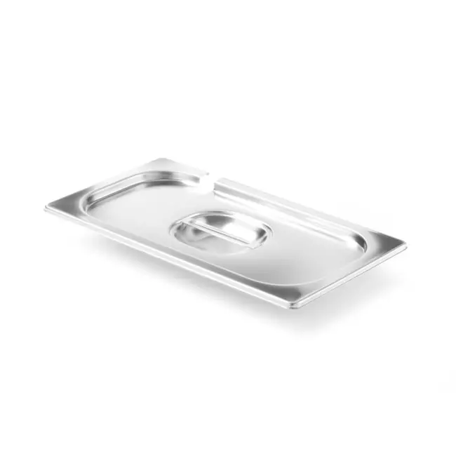 HENDI Deksel voor GN containers – lepeluitsparing – roestvrij staal – 325x176 mm