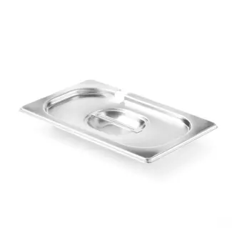 HENDI Deksel voor GN containers – lepeluitsparing – roestvast staal – 265x162 mm