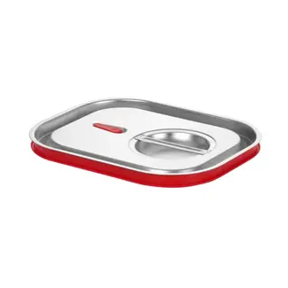 HENDI GN 1/2 deksel met siliconenrand 265 x 325 mm van RVS voor oven