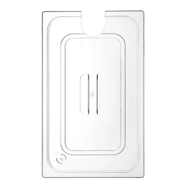 HENDI Deksel voor GN containers – uitsparing sous vide stick – transparant – 530x325 mm