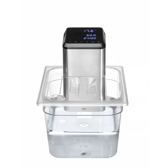 HENDI Deksel voor GN containers – uitsparing sous vide stick – transparant – 530x325 mm