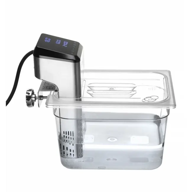 HENDI Deksel voor GN containers – uitsparing sous vide stick – transparant – 530x325 mm