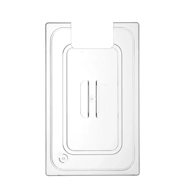 HENDI Deksel voor GN containers – uitsparing sous vide stick – transparant – 530x325 mm
