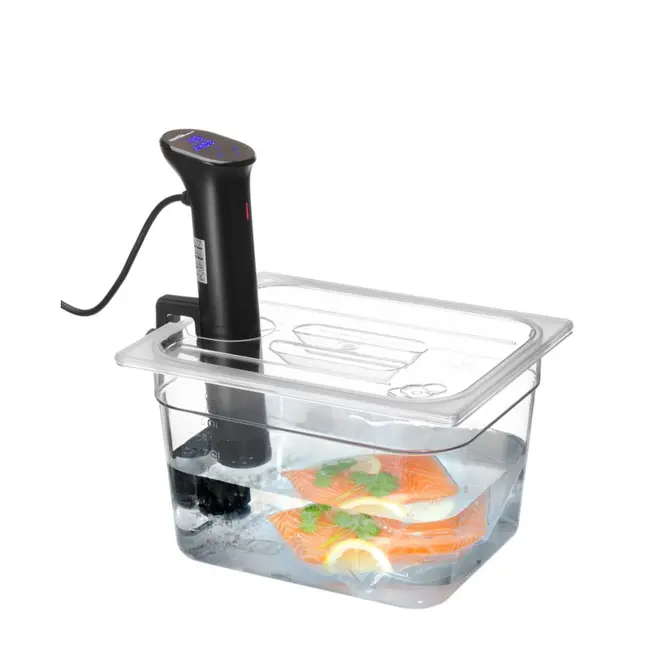 HENDI Deksel voor GN containers – uitsparing sous vide stick – transparant – 265x325 mm