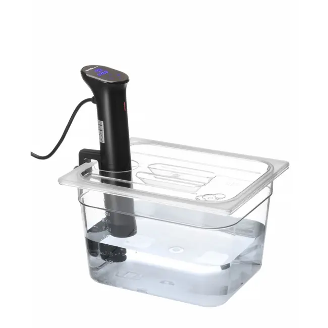 HENDI Deksel voor GN containers – uitsparing sous vide stick – transparant – 265x325 mm
