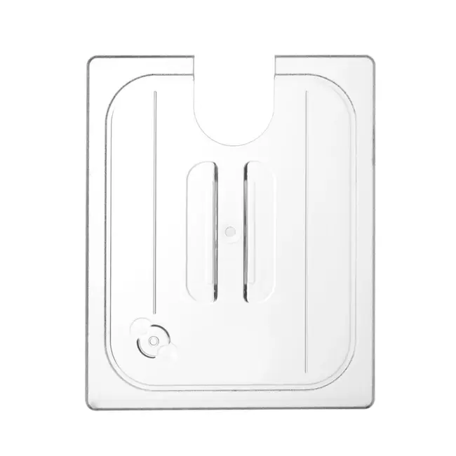HENDI Deksel voor GN containers – uitsparing sous vide stick – transparant – 265x325 mm