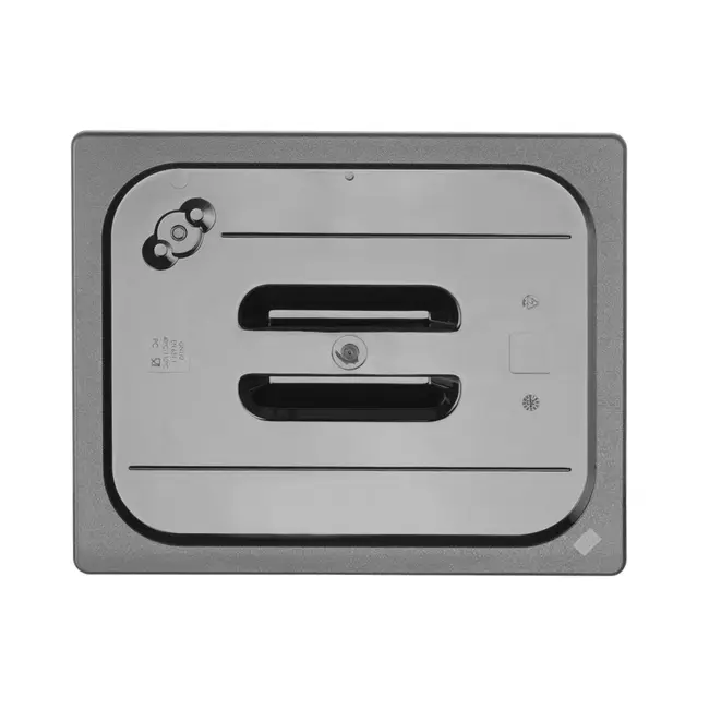 HENDI Deksel voor GN-containers – zwart polycarbonaat – 325x265 mm – temperatuurbestendig – vaatwasserbestendig