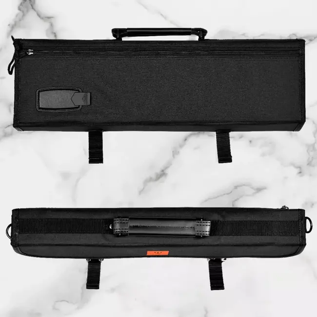 Yaxell Roltas – Ruimte voor 10 Messen – Stevige Polyester Tas met Vak voor Slijpstaaf – Inclusief Schouderriem – Bescherming & Opbergruimte