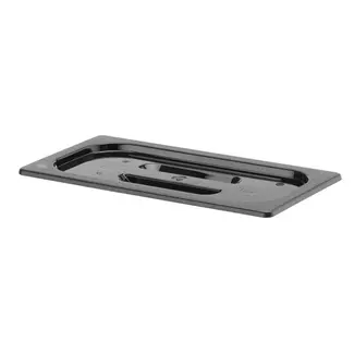 HENDI Zwart gastronormdeksel GN 1/3 van polycarbonaat 325 x 176 mm